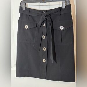 Adrienne Vittadini Button Down Belted Pencil Skirt